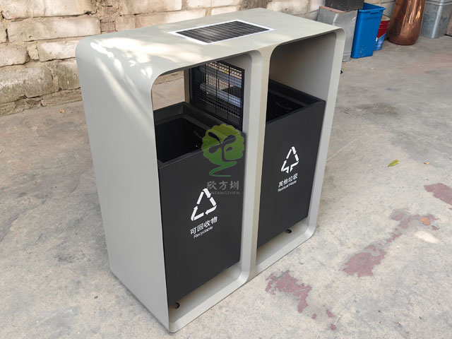 太陽能滅蚊燈垃圾桶智慧城市戶外滅蚊不銹鋼果皮箱